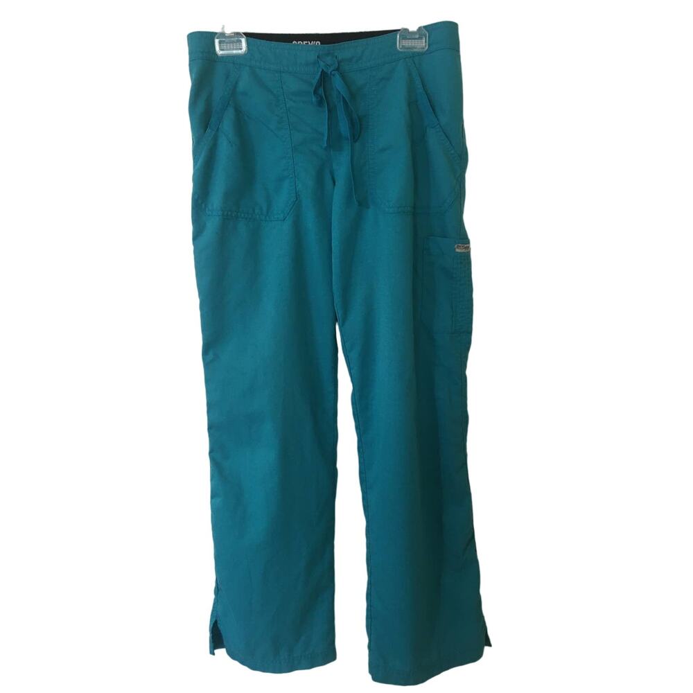 Grey's Anatomy by Barco S Bottoms, Scrub Star M Multicolor Top With Black Piping - Picture 8 of 9